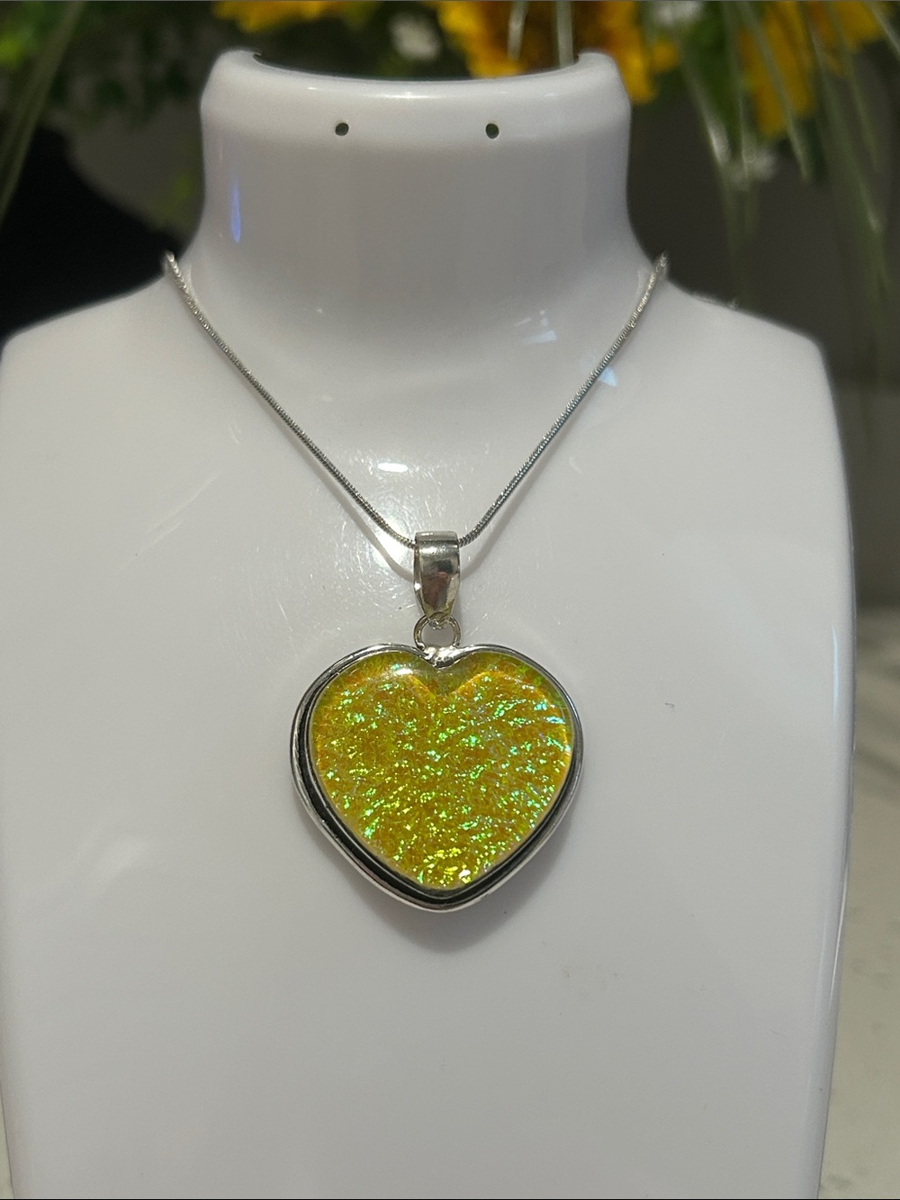 Triplet Opal Handmade Heart Gemstone Pendant Necklace